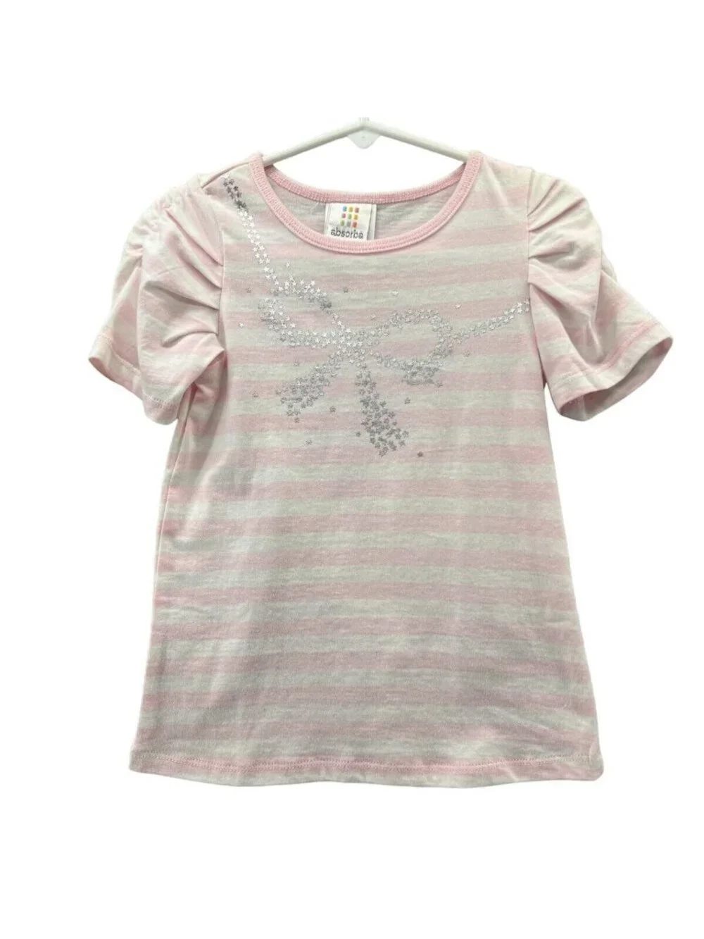 Absorba Toddler Girls 3T Legging Top Outfit Pink Stars Faux Denim